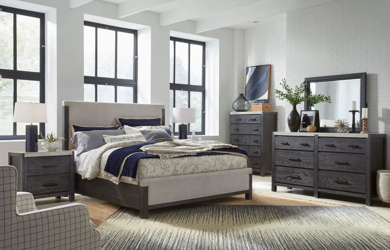 Plum Creek - Upholstered Panel Bed by Unique Piece Furniture