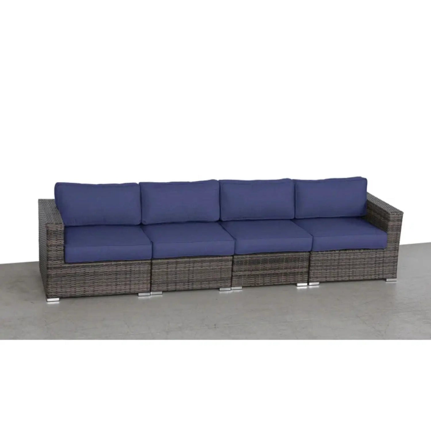 Luxurious Wicker Patio Sectional With Weather Resistant Sunbrella Cushions by Unique Piece Furniture