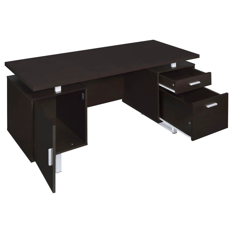 Lawtey 60-inch 2-drawer Office Computer Desk Cappuccino by Unique Piece Furniture