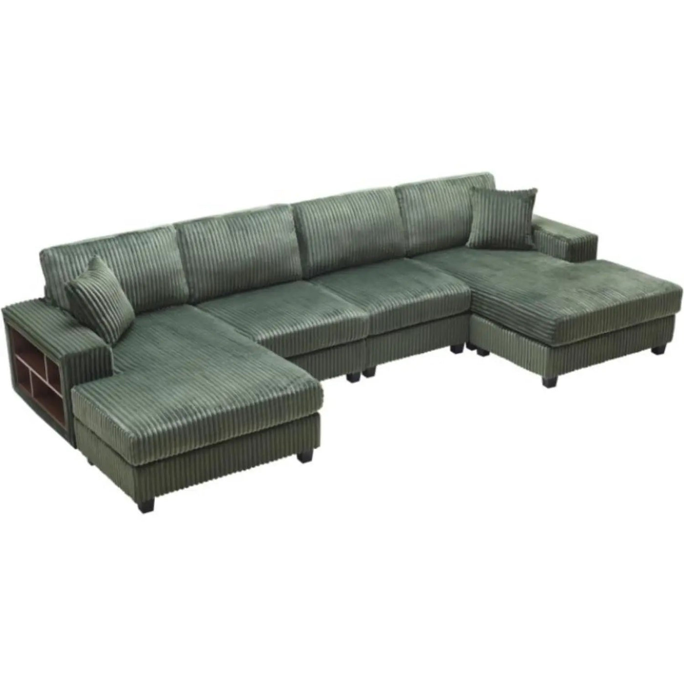 U-Shaped Convertible Sofa, 4 Seater Large Living Room Lounge by HouseOfZazla