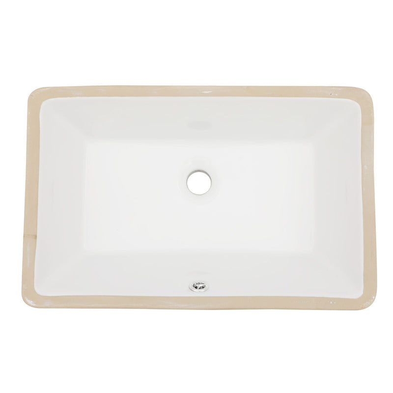 Modern Ceramic Undermount Bathroom Sink With Overflow, High Quality by HouseOfZazla