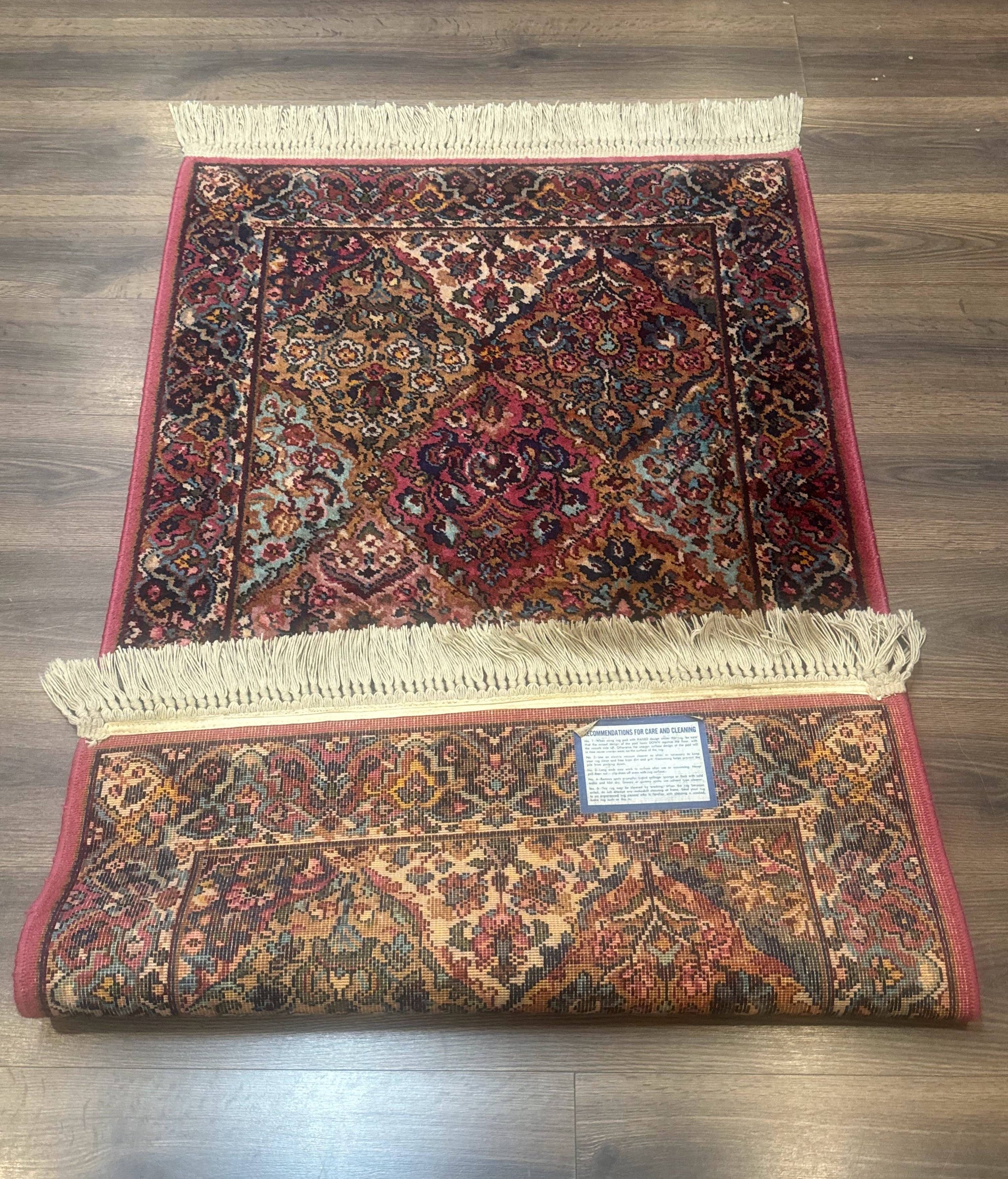 Karastan Rug 3x5 Multicolor Panel Kirman #717, Original 700 Series, Wool Pile, Discontinued by Jewel Rugs