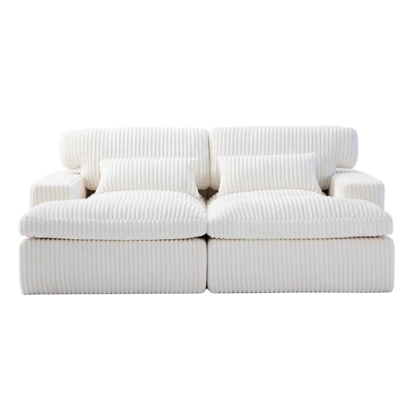 Double Chaise Lounge Chair, Oversized Upholstered Sleeper Cloud Couch by Unique Piece Furniture