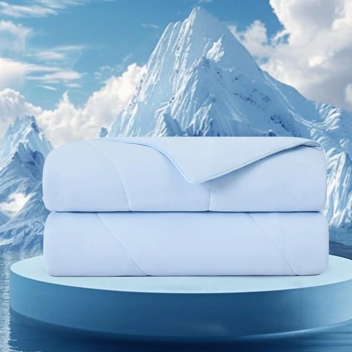 1-Piece 90x90" Cooling DA Comforter, Ice by HouseOfZazla