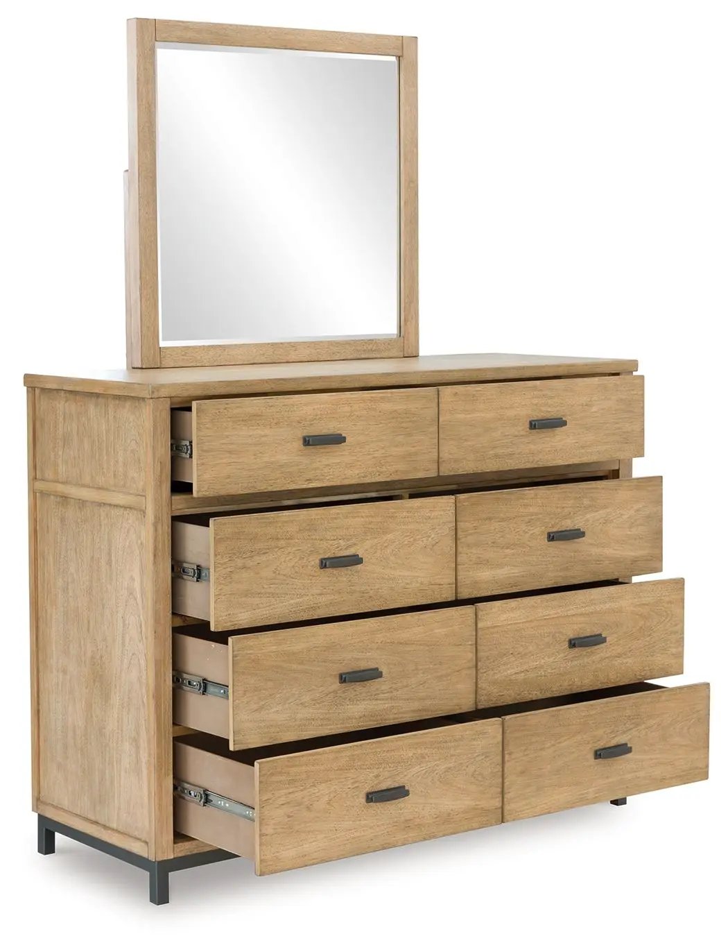 Tomtyn - Dresser And Mirror - Light Brown by Unique Piece Furniture
