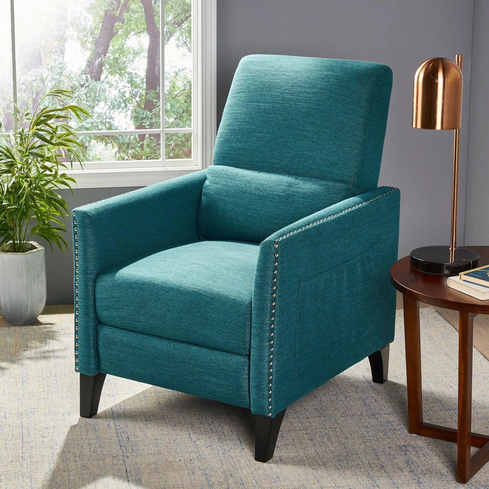 Kiersten - Contemporary Fabric Pushback Recliner by Unique Piece Furniture