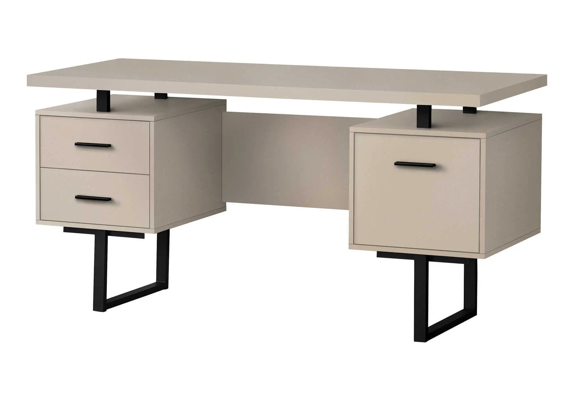 Computer Desk For Home Office, Laptop, Left, Right Set - Up, Storage Drawers, Contemporary & Modern by Unique Piece Furniture