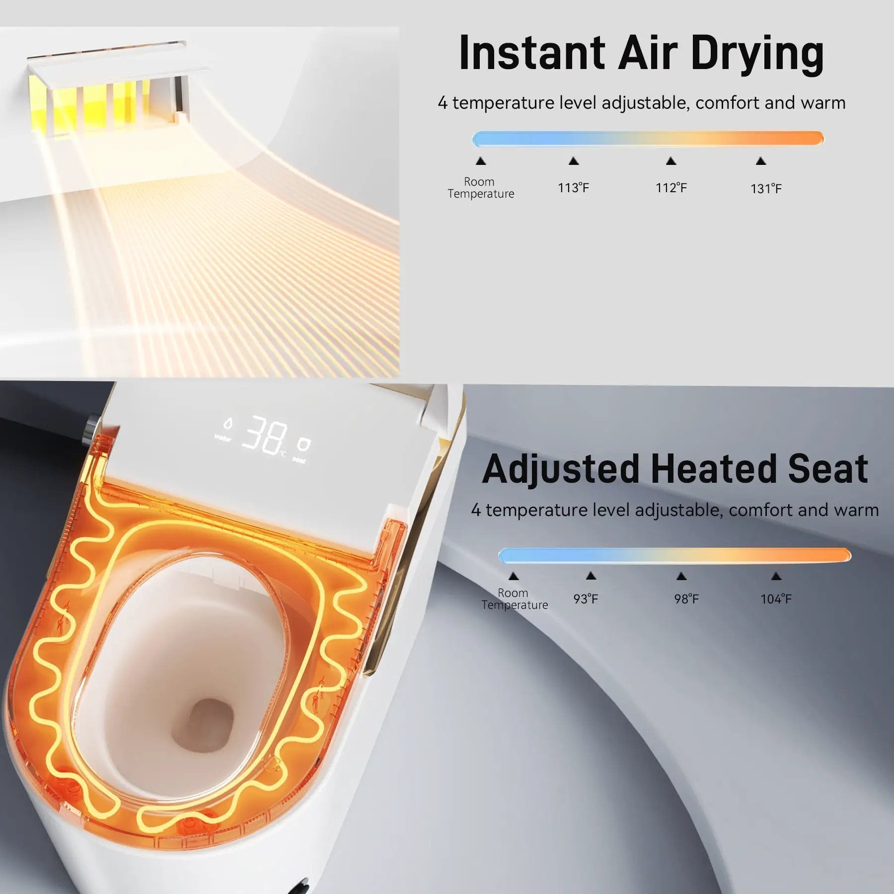 Modern Smart Toilet With Bidet, Auto Flush, Heated Seat, and More by HouseOfZazla