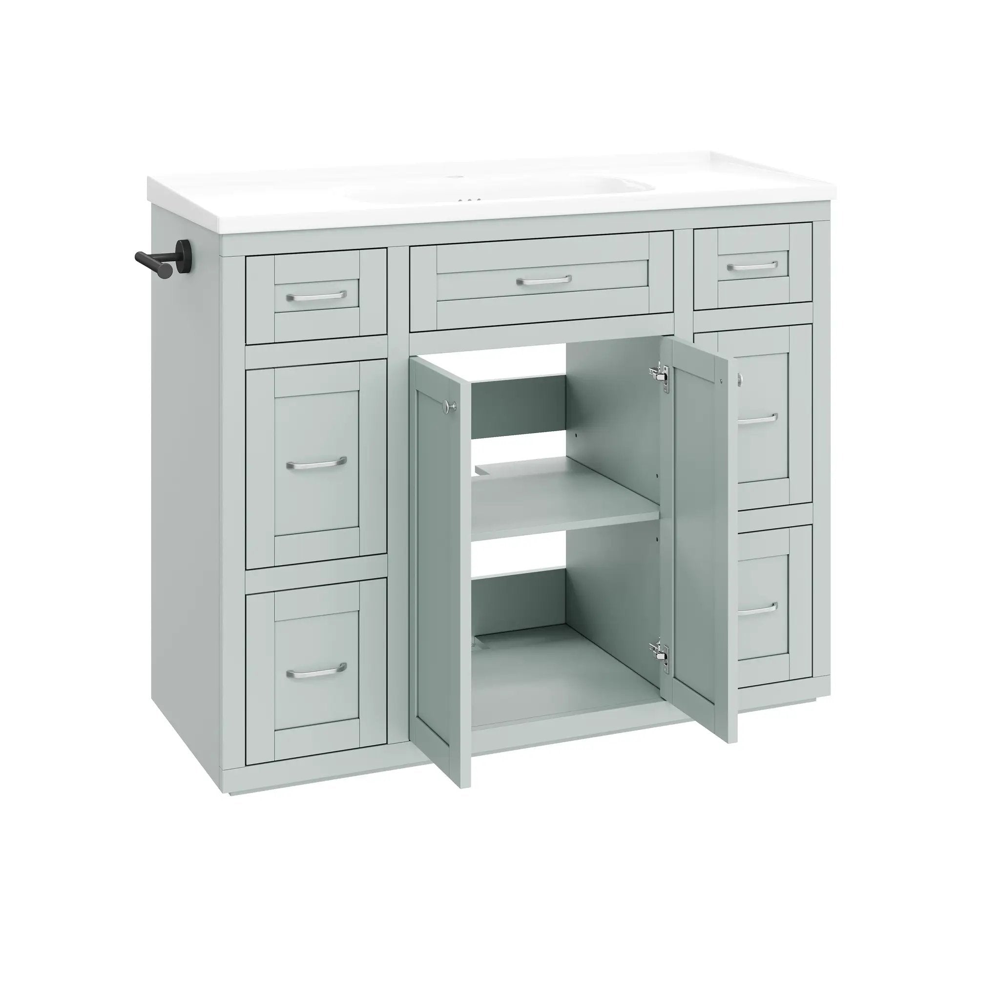 48" Mint Green Bathroom Vanity by HouseOfZazla