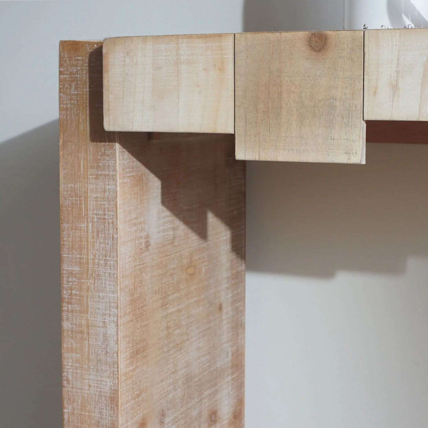 Modern Rustic Table With Sculpted Block Design by HouseOfZazla