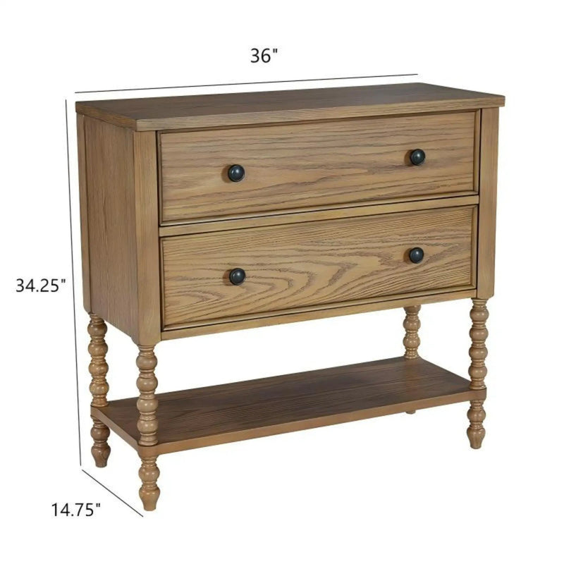 2 Drawer Accent Chest - Natural by Unique Piece Furniture