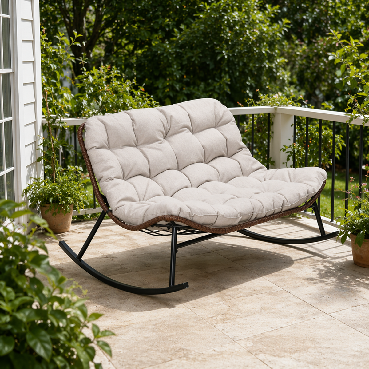 Double Wide Rocking Papasan Chair by HouseOfZazla