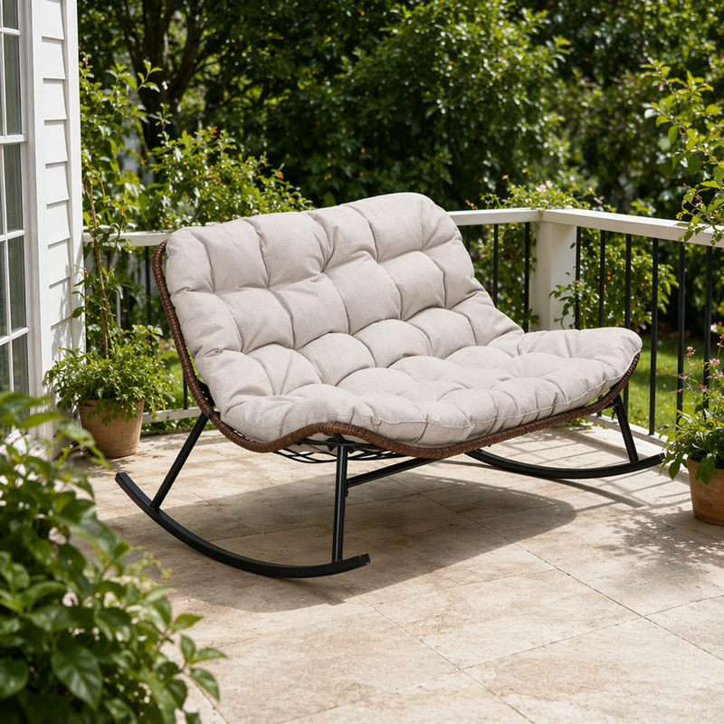 Double Wide Rocking Papasan Chair by HouseOfZazla