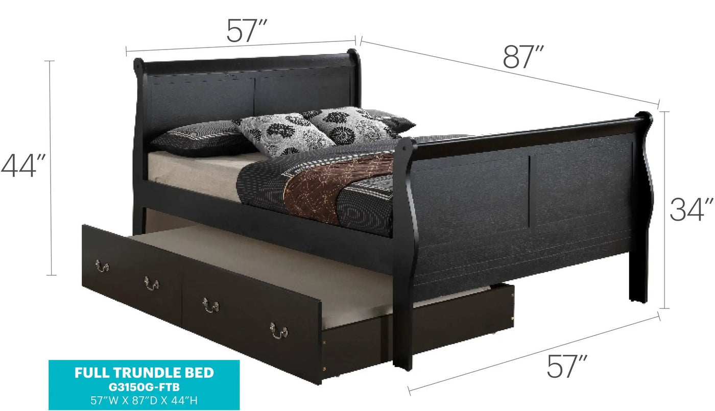 Elegant Trundle Bed With Timeless Charm by HouseOfZazla