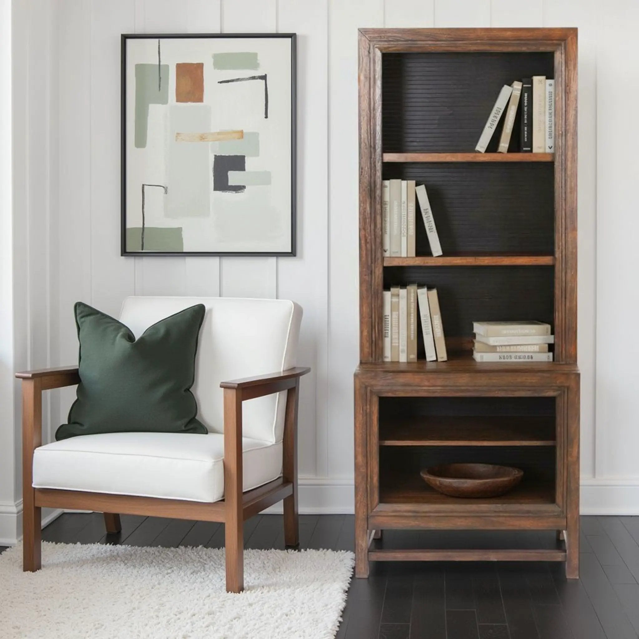 Bookcase Pier, 2 Tone - Brown by Unique Piece Furniture