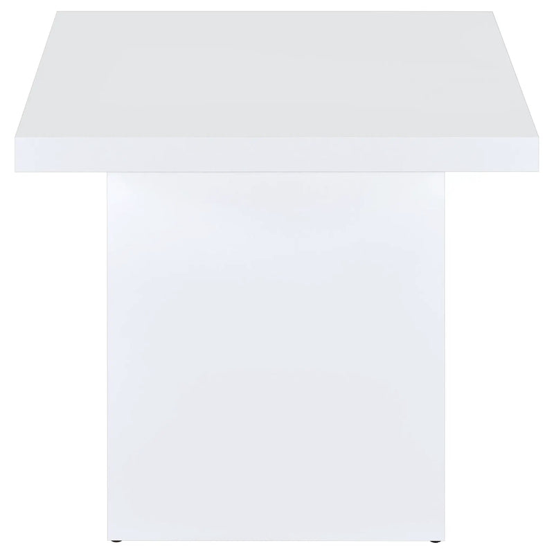 Devar 2-piece Square Coffee End Table Set White High Gloss by Unique Piece Furniture