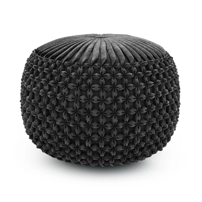 Renee - Handcrafted Round Pouf by HouseOfZazla