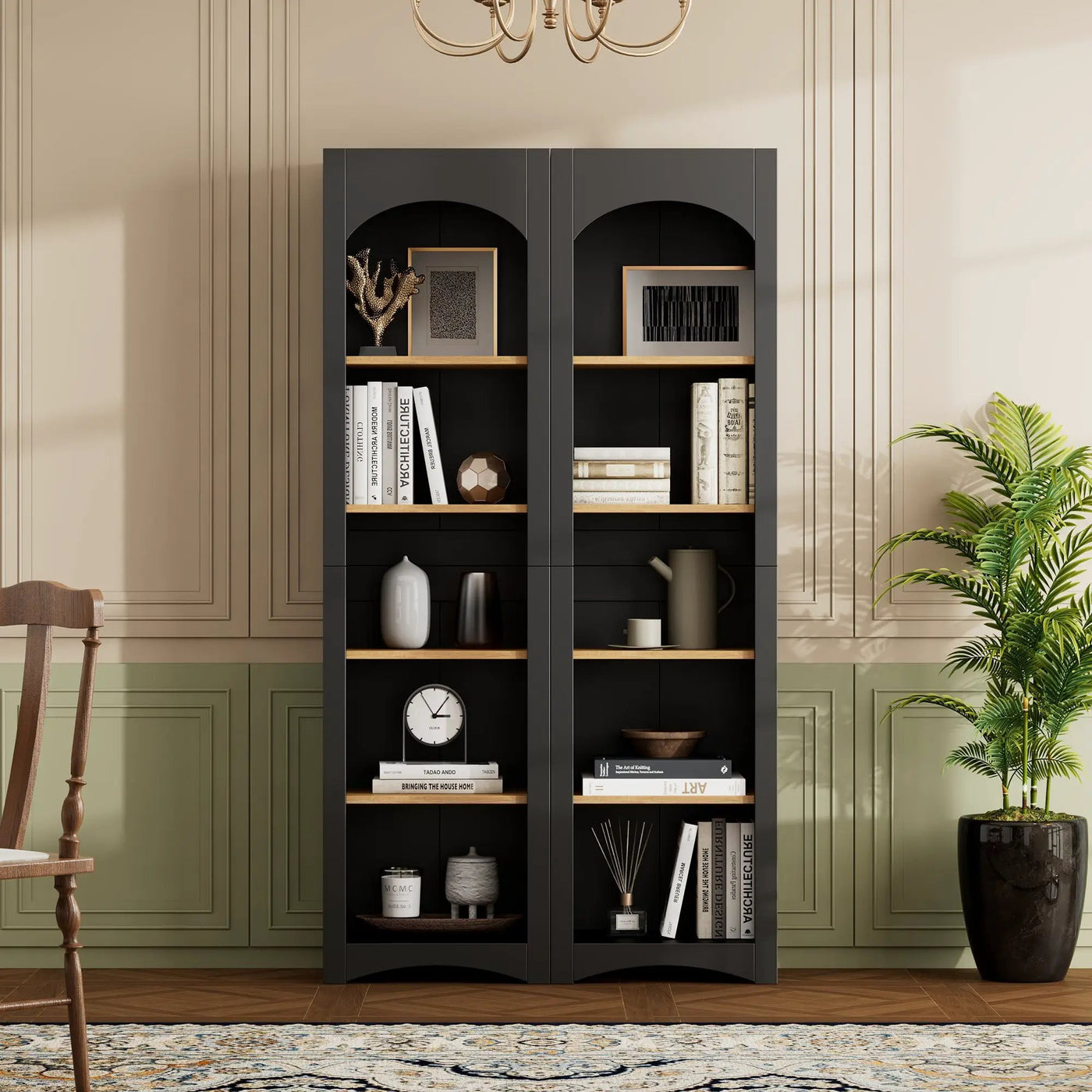 On-Trend Free Standing 5 Tier Bookshelves, Bookcases Set of 2 by HouseOfZazla