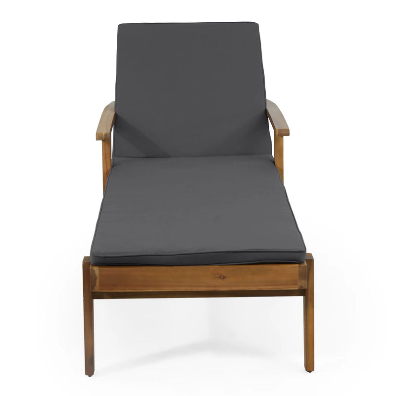 Jason Chaise Lounge Adjustable Acacia Wood Outdoor Furniture by HouseOfZazla