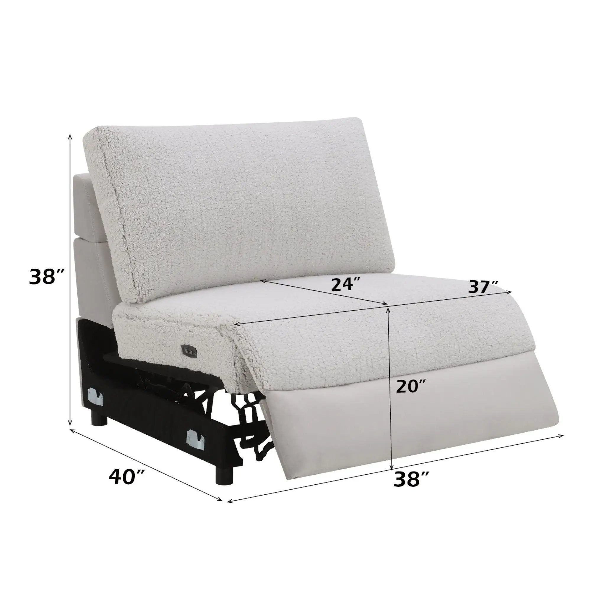 Tarrance - Modular Power Recliner Sectional - Gray by HouseOfZazla