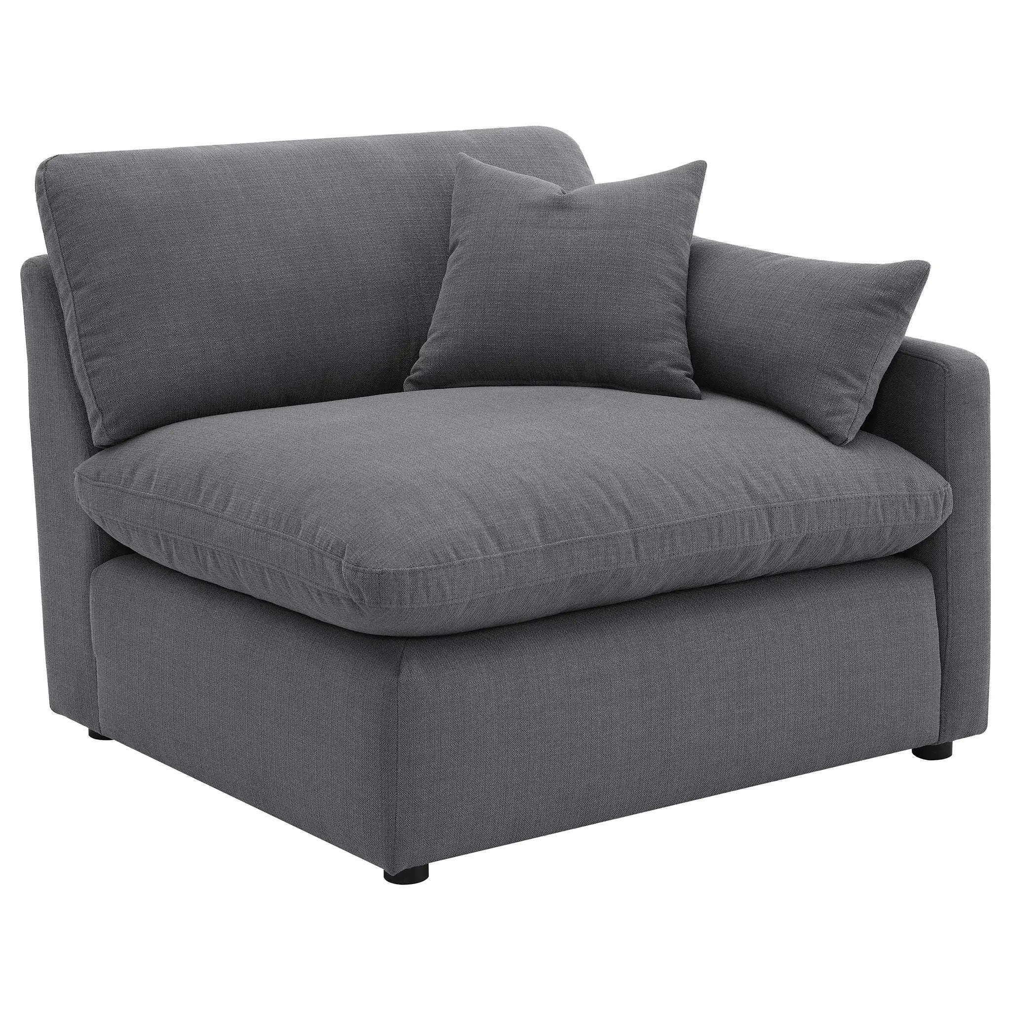 Hobson 4-piece Upholstered Modular Sectional Sofa Charcoal by Unique Piece Furniture