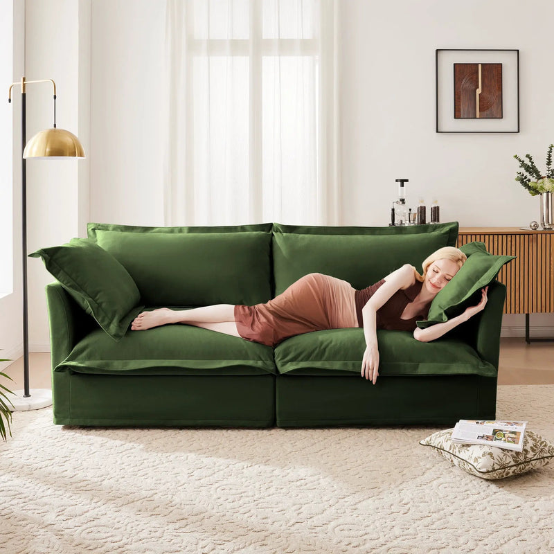 Modern Slipcovered 2-Seat Sofa by HouseOfZazla