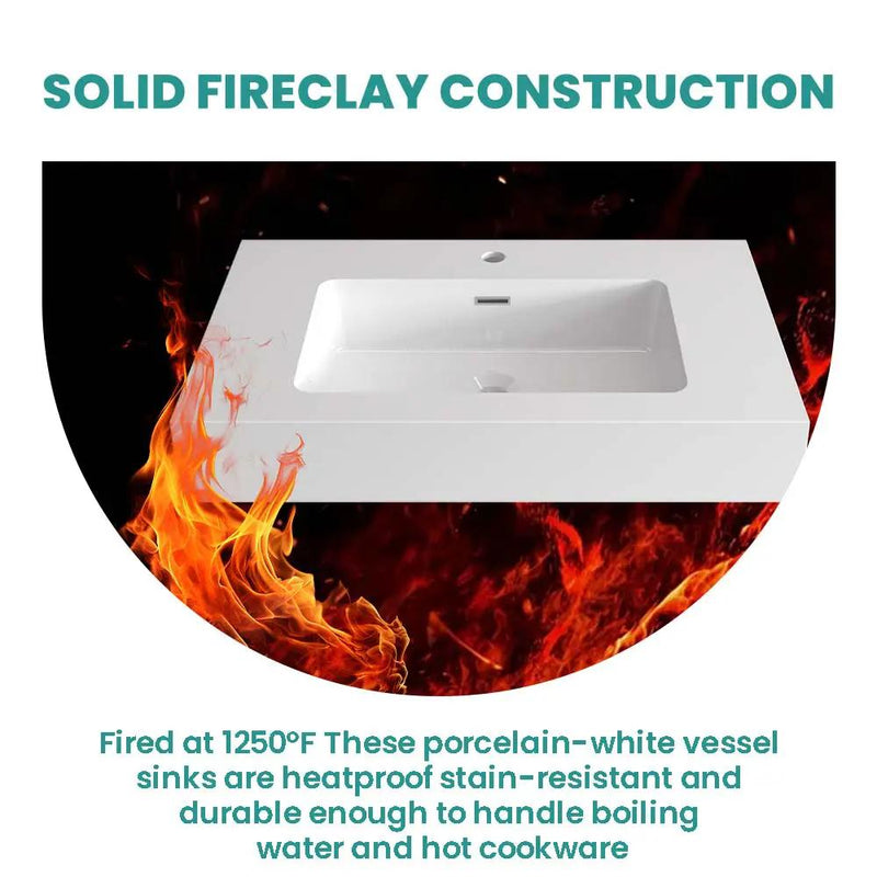 Glossy White Integrated Solid Surface Basin by HouseOfZazla