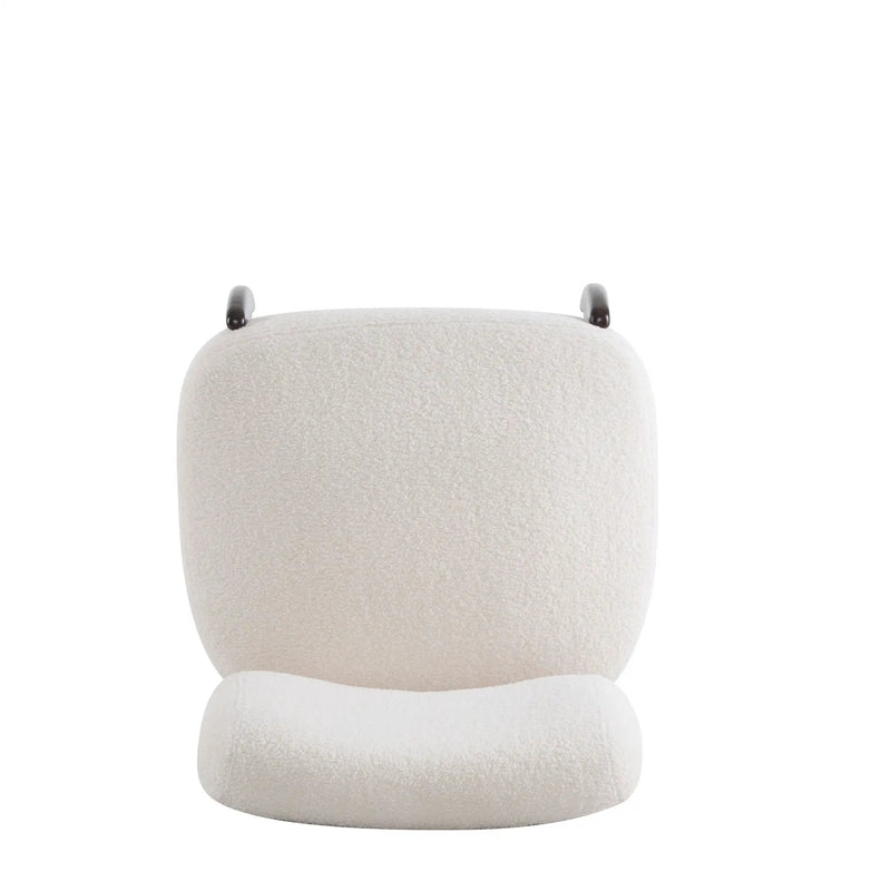 Modern Boucle Lounge Chair With Solid Wood Frame by HouseOfZazla