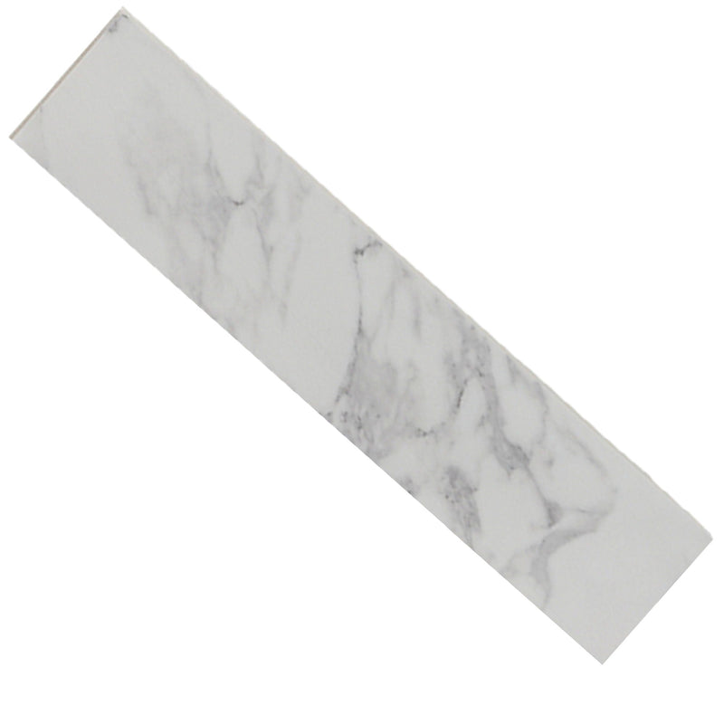 Engineered Marble Stone Bathroom Sink Side Splash - Bianco Carrara Wenato by HouseOfZazla