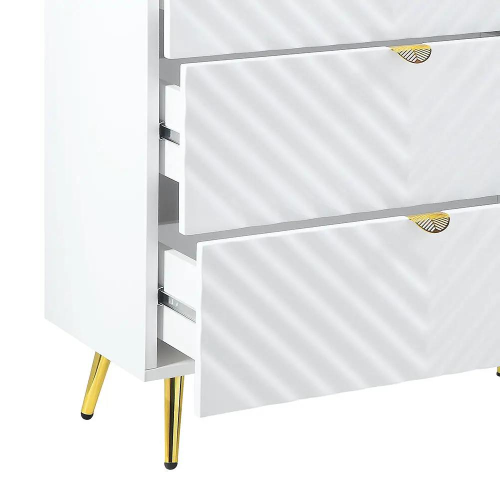Gaines - 55" Dresser - White High Gloss by Unique Piece Furniture