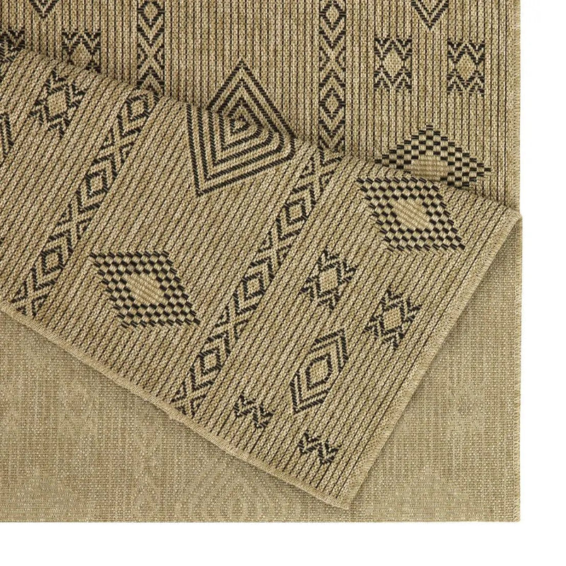 Earth GC_NTL1001 Jute/Black Indoor/Outdoor Area Rug by HouseOfZazla