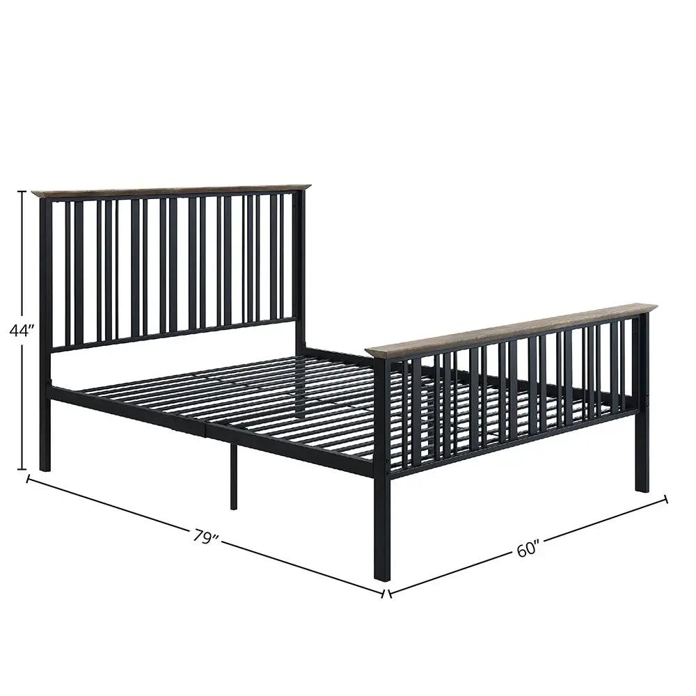 Zudora - Full Bed - Antique Oak & Black by Unique Piece Furniture