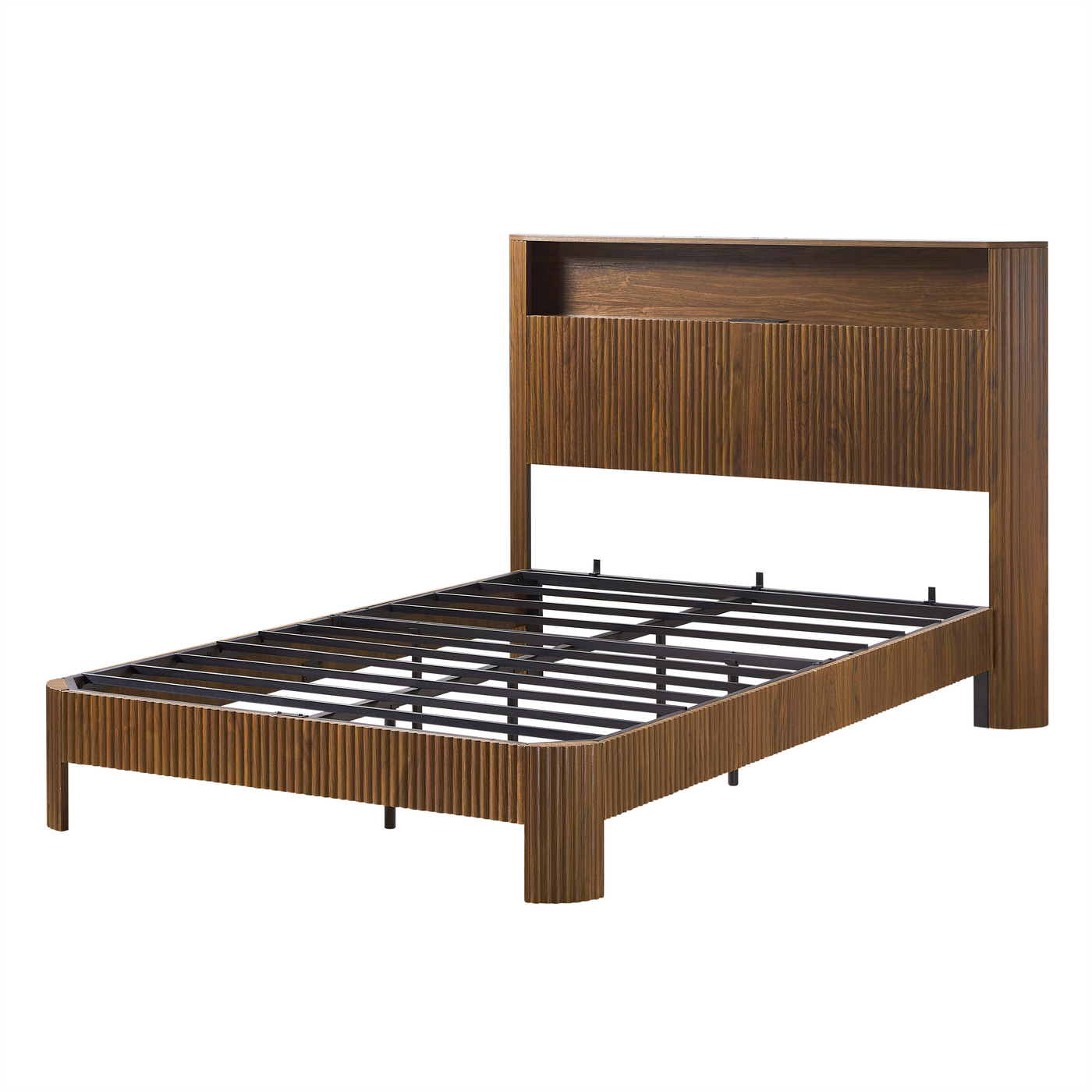Full Extra Long Bed Frame with Storage Headboard by HouseOfZazla