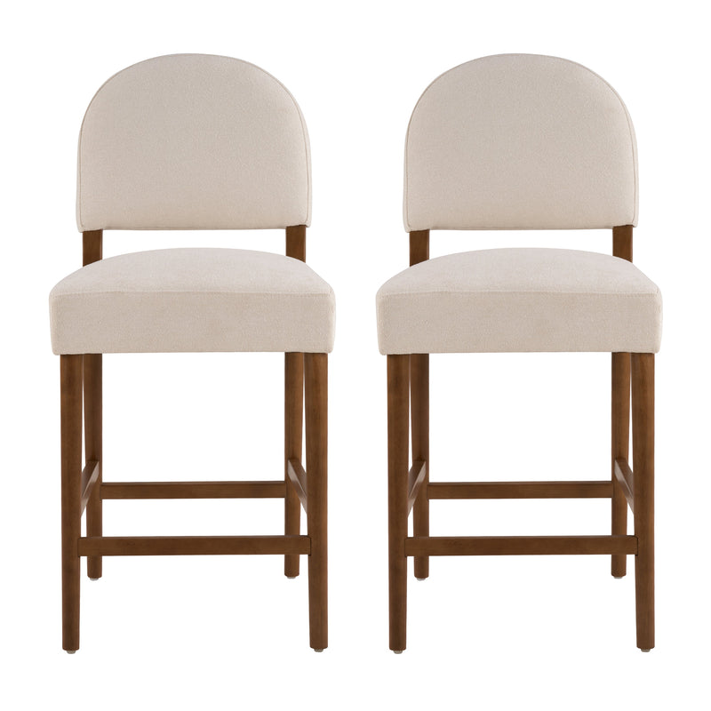 26'' Seat Height Fabric & Rubberwood Bar Stool by HouseOfZazla