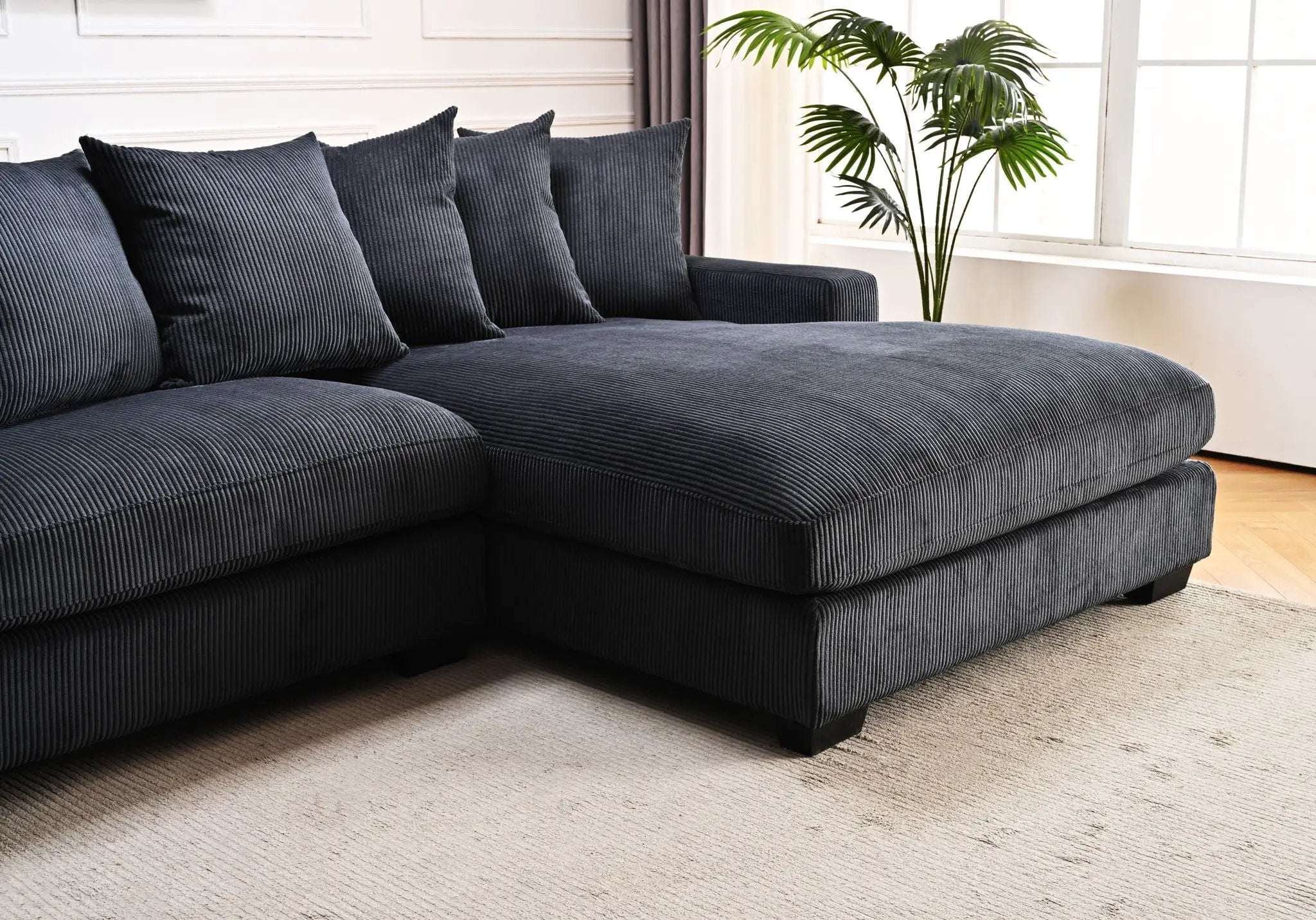 Luxe - Oversized 2 Piece Sectional Couches For Living Room, L Shaped Sofa With Chaise by HouseOfZazla