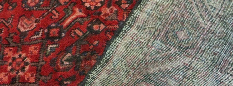 5' 6" X 10' Antique Handmade India Floral Oriental Wool Rug Veg Dyes Red Nice by Jewel Rugs
