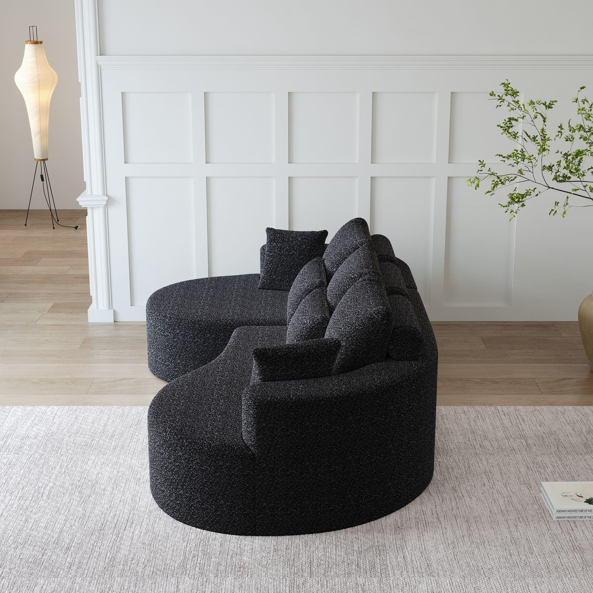 Curved Oversized Sectional Sofa With Extra Deep Seat by HouseOfZazla