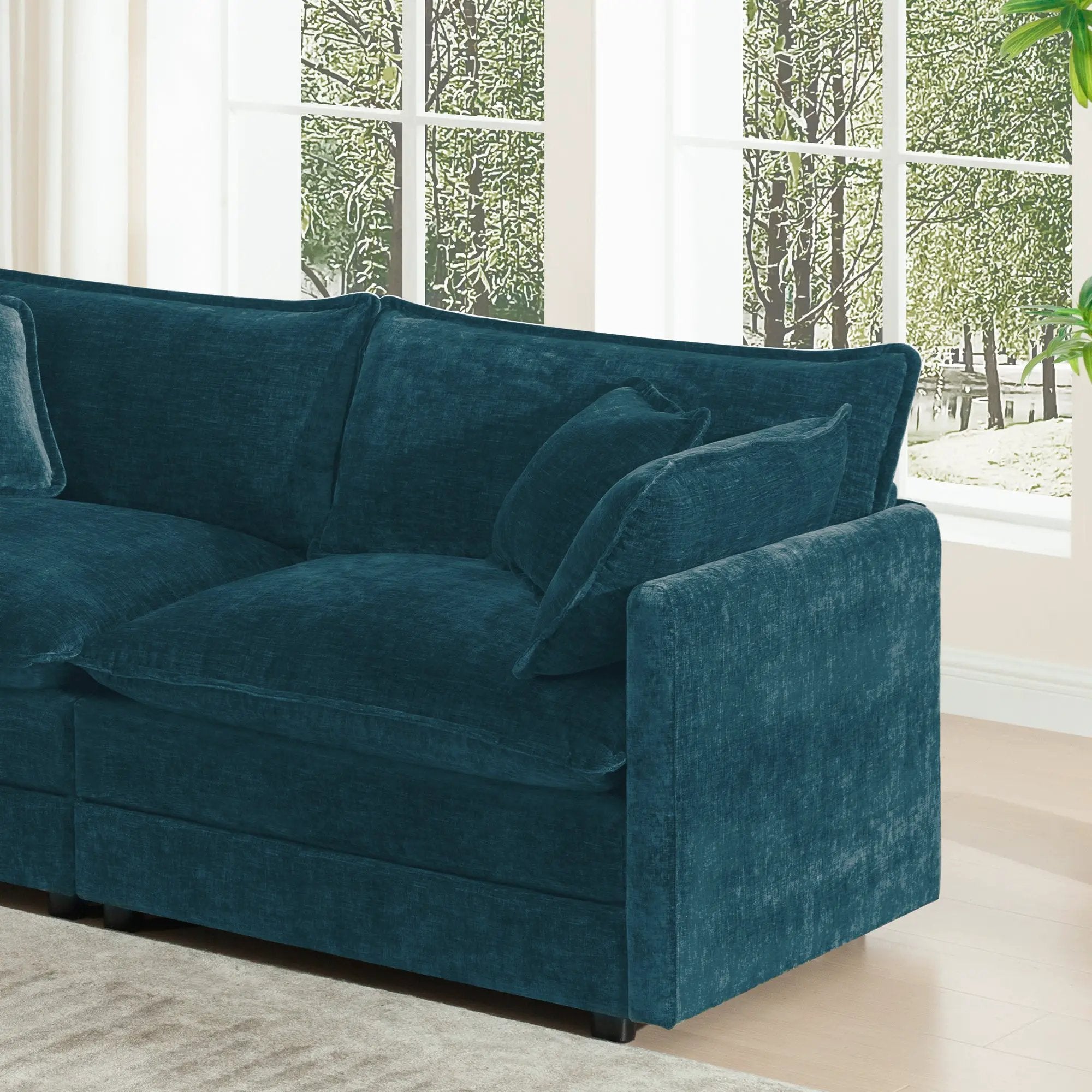 Chenille Sofa Set of 2: 2 & 3 Seater Couch by HouseOfZazla
