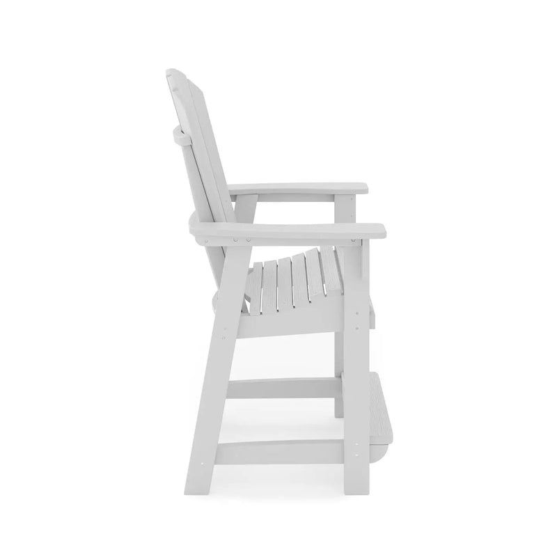 Adirondack Style Counter Chair Stylish HDPE Poly Lumber For Dining, Patio, And Garden Comfort by HouseOfZazla