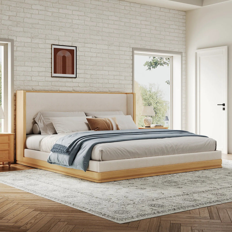 Mid-Century Modern Wood Bed Frame by HouseOfZazla