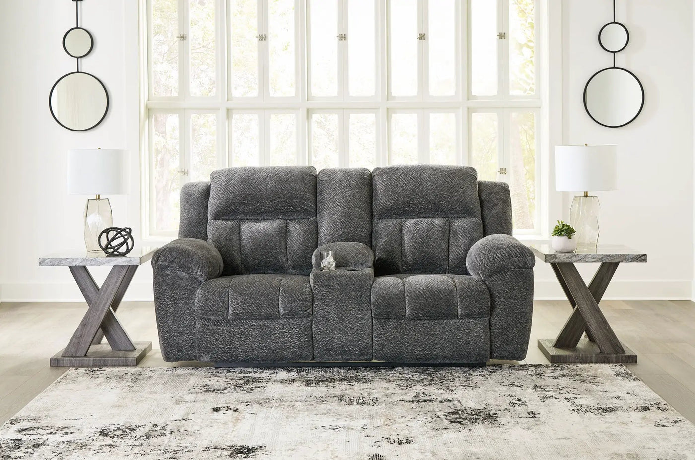 Frohn - Dbl Reclining Loveseat With Console by Unique Piece Furniture