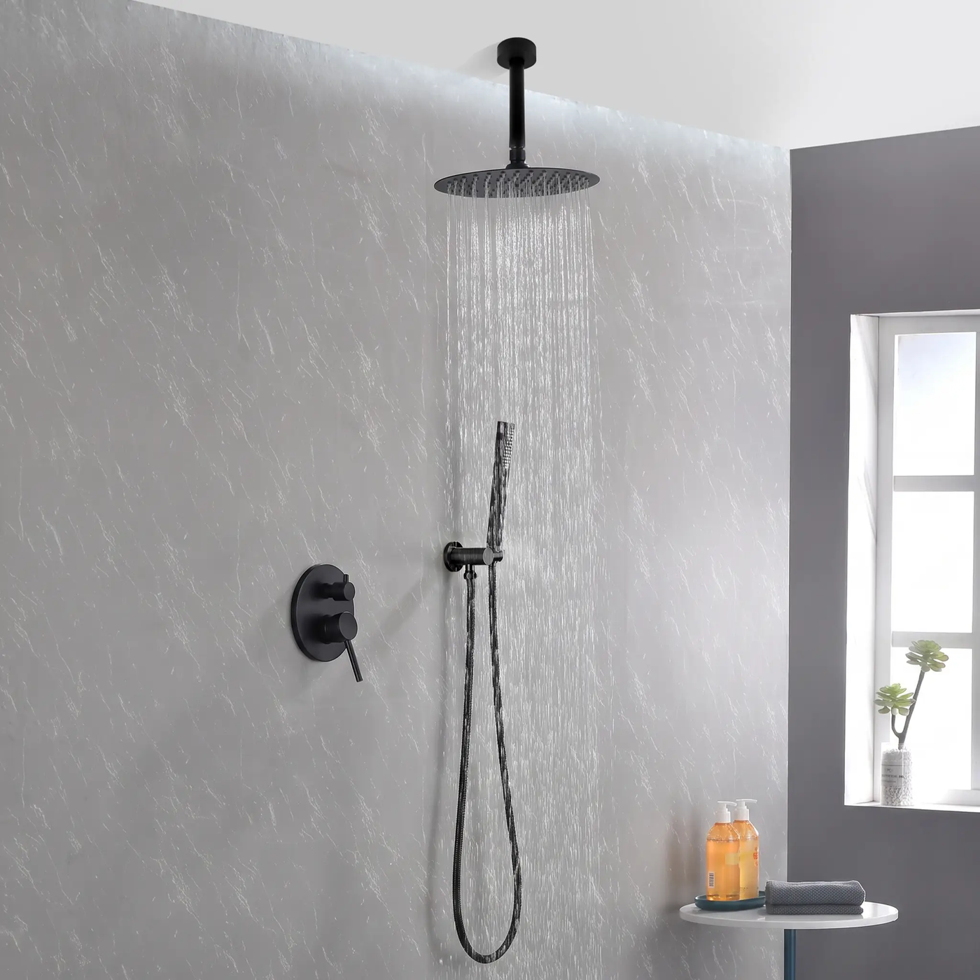 Matte Black Shower Head Set by HouseOfZazla
