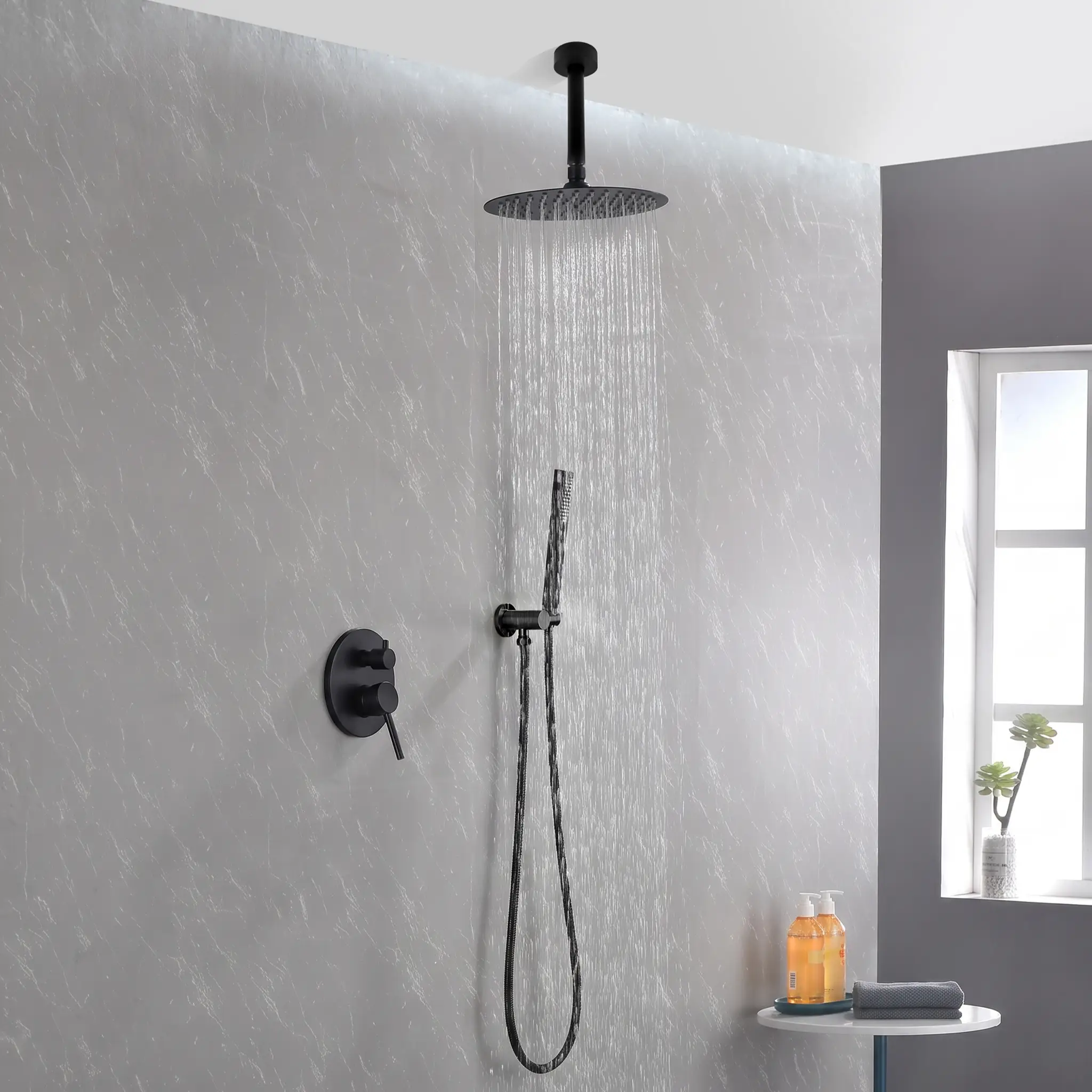 Matte Black Shower Head Set by HouseOfZazla