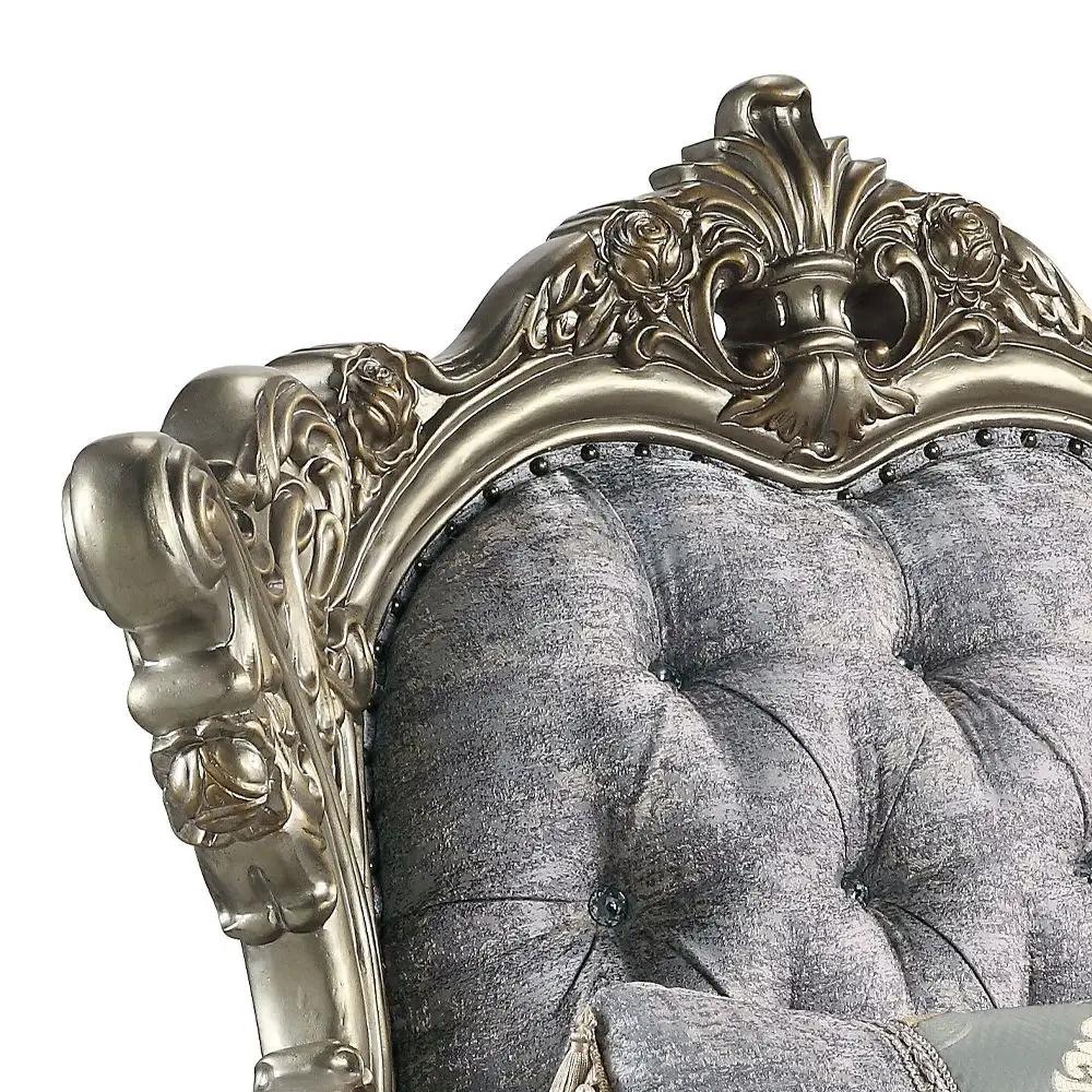 Miliani - Chair With Pillow - Fabric & Antique Bronze by Unique Piece Furniture