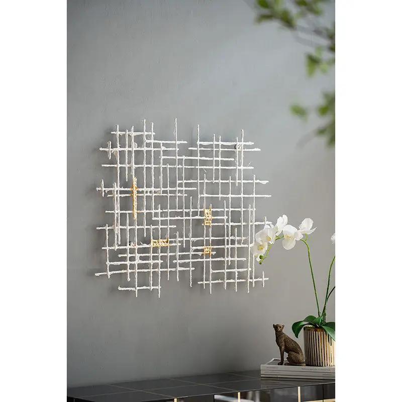 Iron Wall Decor - White / Gold by HouseOfZazla