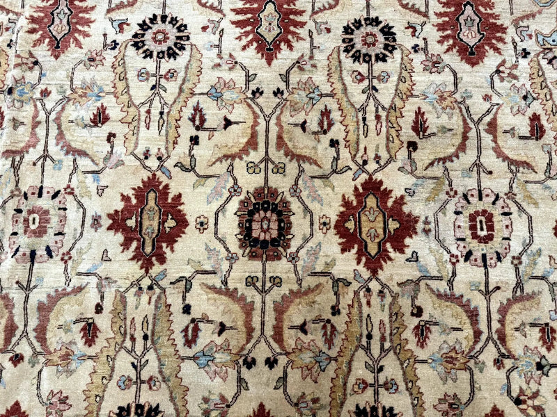 Large Palace Sized Stark Carpet 13x19, Traditional Wool Handmade Rug, Beige by Jewel Rugs