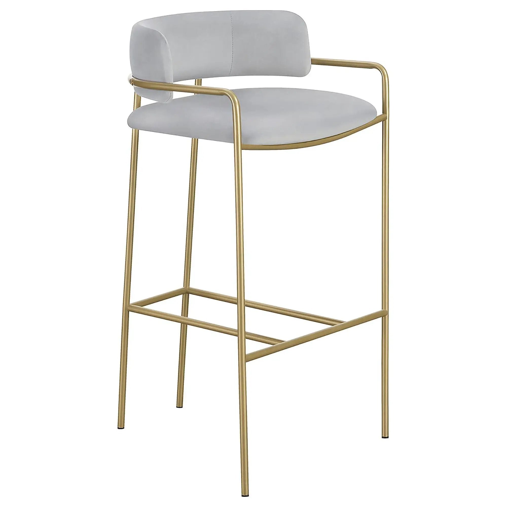 Allemonde - Low Back Stool - Gray by HouseOfZazla