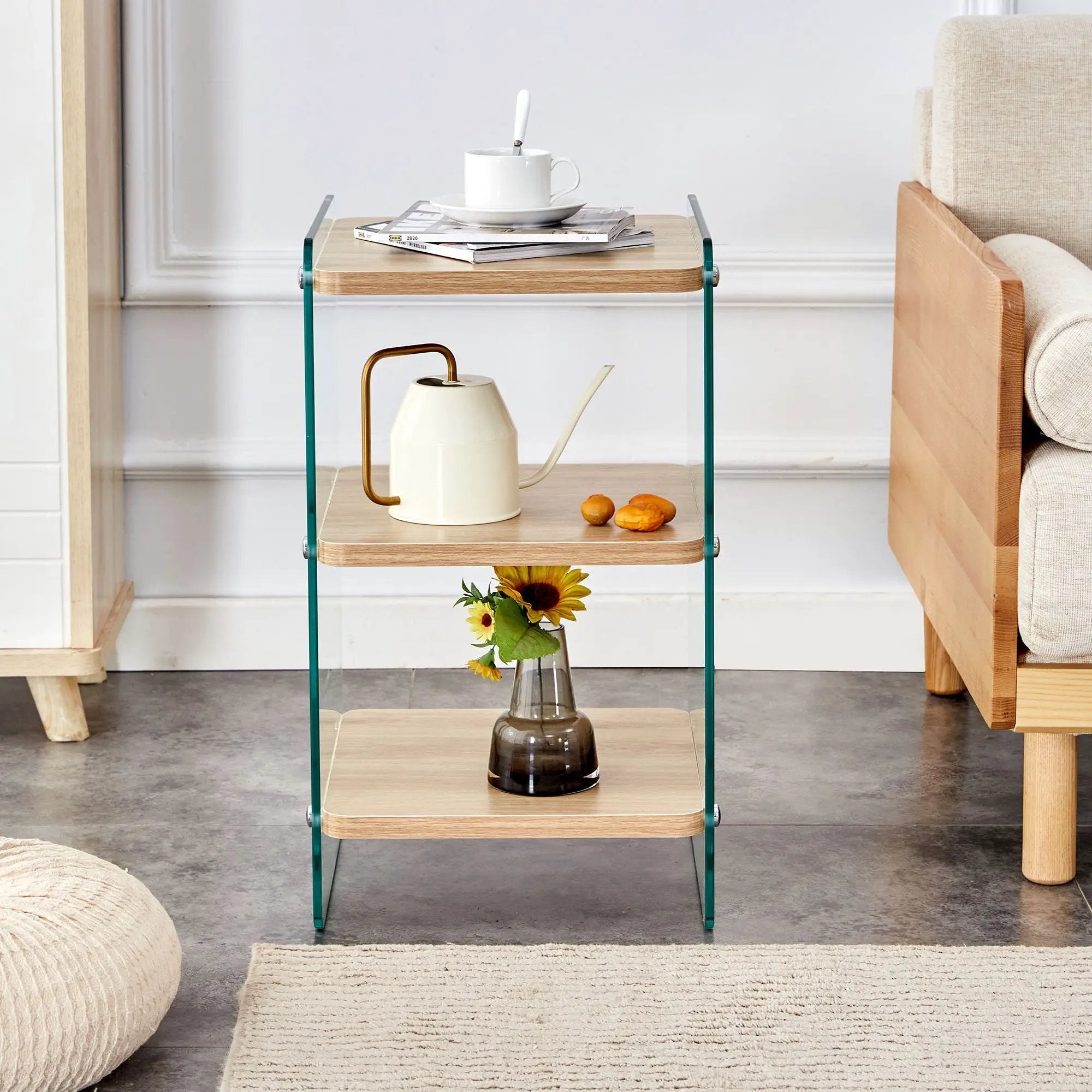 Modern 3 Layer Bedside Cabinet With Storage Function by HouseOfZazla