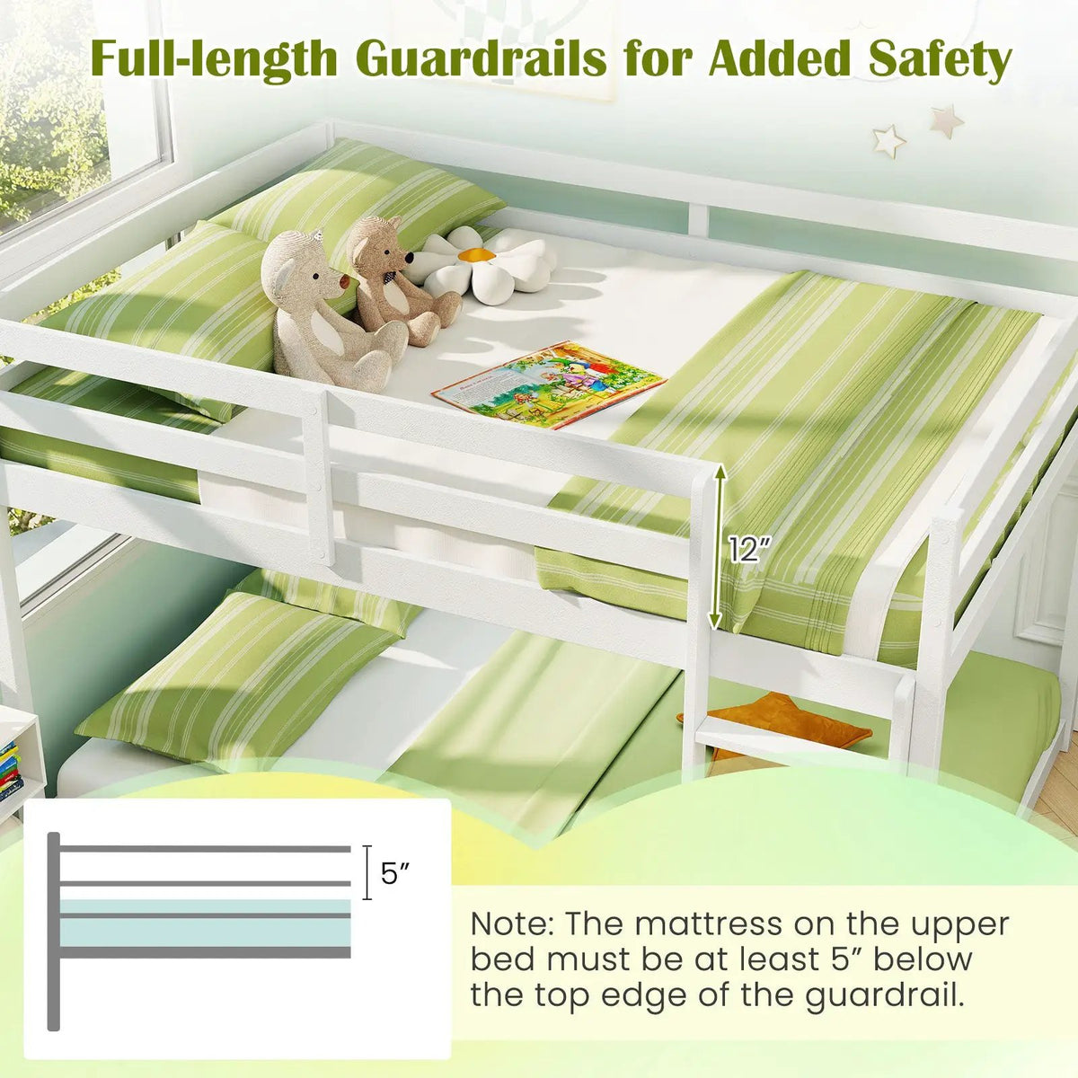 Full Over Full Bunk Bed Low-to-ground Bunk Bed, photo 2 of 16