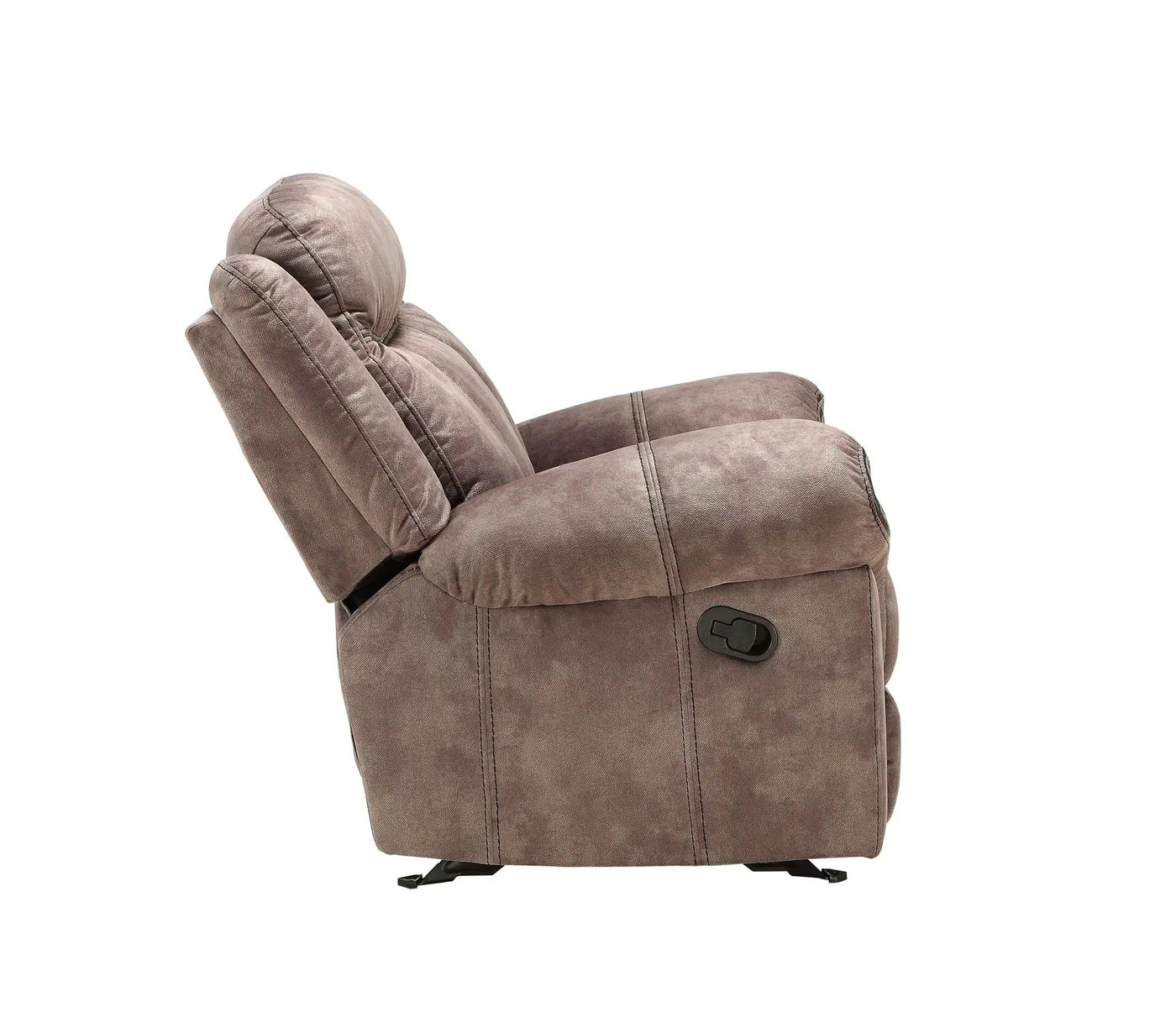 Zubaida - Two Tone Recliner Loveseat With USB Port Console by Unique Piece Furniture